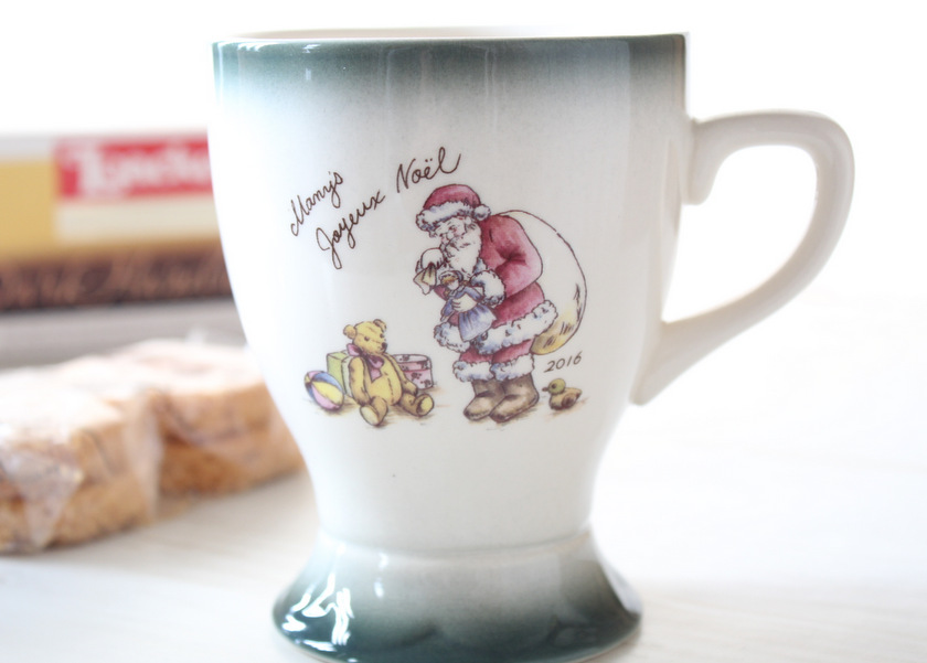 マニー クリスマス陶器 ベルマグ ベア(グリーン)