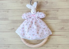 マニーオリジナルファブリック うさぎタオルリング