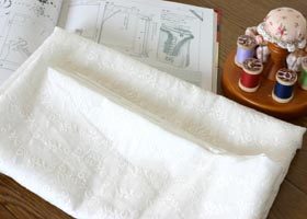 綿レース アイボリーローズ