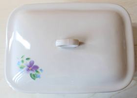 マニー カントリーチェック ヴィオレ 陶器 ウエットシートボックス