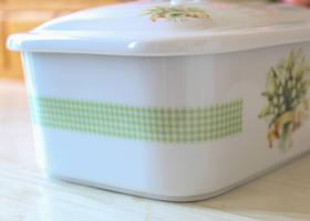 マニー カントリーチェック エルブ 陶器 ウエットシートボックス