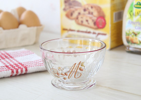 マニー レールデュロココ ガラス カフェオレボウルS