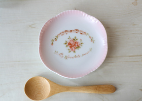 イマン リボン 陶器 フラワーナッピー皿