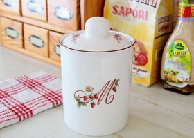 マニーロココ 陶器 ラフレゾンキャニスターL