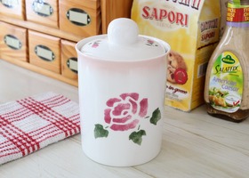 マニーローズ 陶器 ラフレゾンキャニスターL