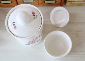 マニーローズ 陶器 ラフレゾンキャニスターL