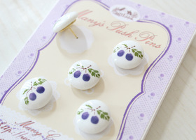 マニー ポショアール・ドゥ・スリーズ 陶器 プッシュピン5ケセット(BL)